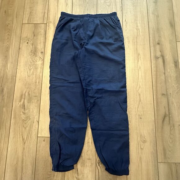 Vintage 90's Track Pants Mens Small Navy Blue Relaxed Sweats Running Gym Sports - Picture 1 of 11